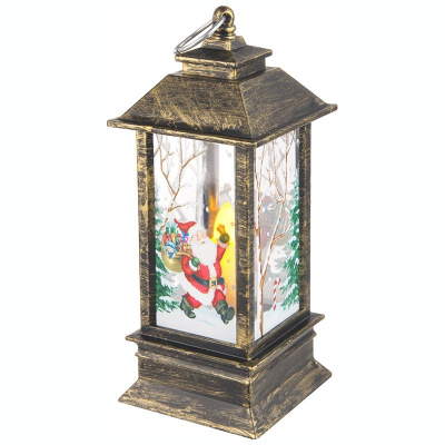 Украшение декоративное "Фонарь"5*5*13 см(мет.пласт.LED лампа ) (1)