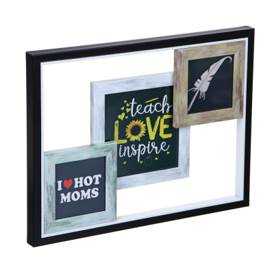 Фоторамка на 3 фотографии, 30х40 см, пластик, МДФ (1)