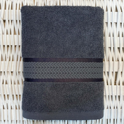 Полотенце махровое АМУР  40х65, 400гр./м2, серый (1/10)