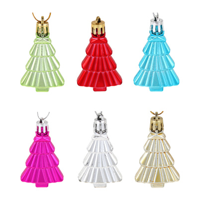 Набор игрушек в виде ёлки, 6 шт, разноцв., пластик, 6,5x4 см СНОУ БУМ (1/6/576)