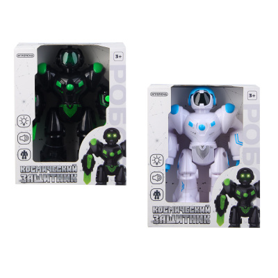 Робот "Космический защитник", свет, звук, 3хААА, ABS, 27х16х12 см, 2 диз ИГРОЛЕНД (1/24)