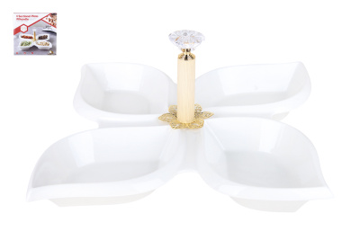 Менажница 25,5 см*25,5 см*4 см 4-х секционная(фарф) (1/12)