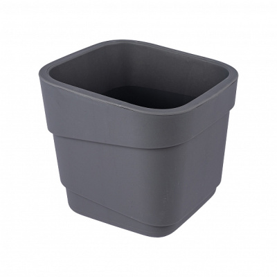 Горшок д/цветов фактурный Hills 4л (d188, h176мм)(серый)(1/12)