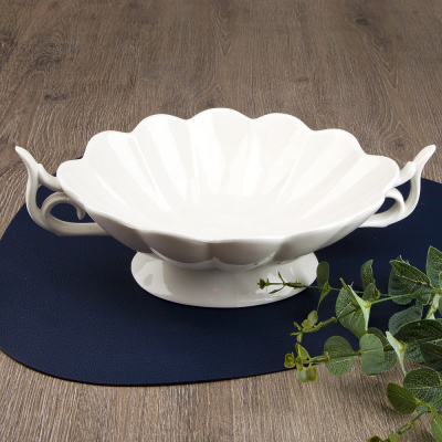 Салатник с ручками на ножке 30*21*9см "Маршмеллоу"  п/у (фрф) (1/8)