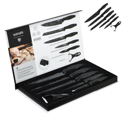 Набор ножей кухонных 6пр, в магнитной кор. SATOSHI Мунстер (1/10)