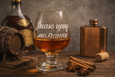 Набор бокалов для бренди 6пр 250мл "Знаю цену молчания" (стекло) (1/3)