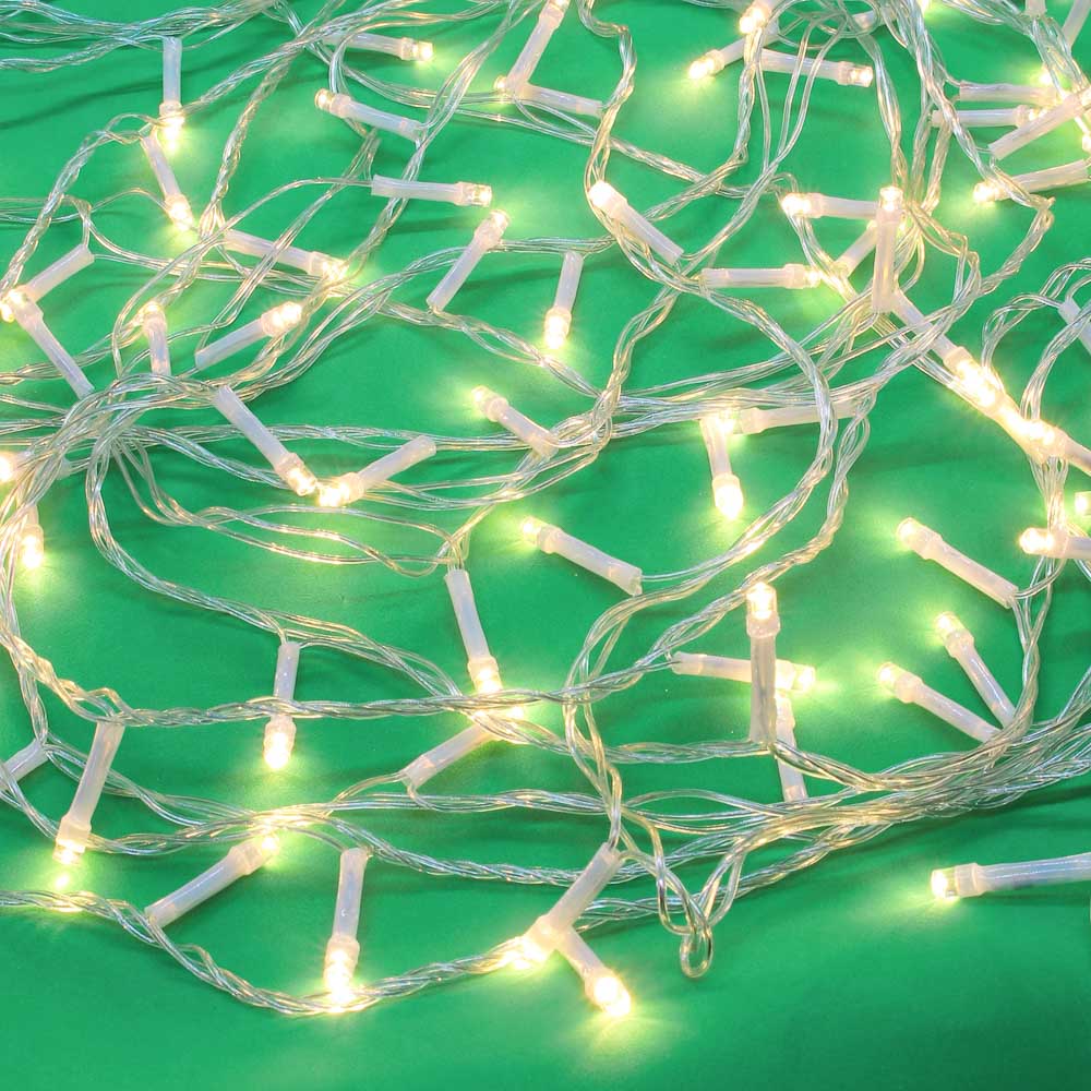 Гирлянда эл. вьюн 14м, 180 LED, шампань, пост. свечение, ПВХ прозр., 220В, 50Гц СНОУ БУМ (1/100)