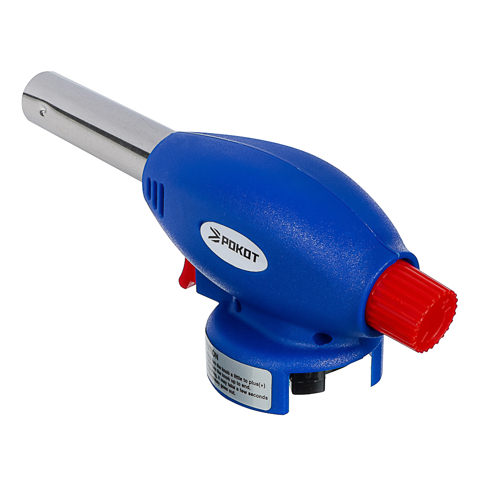 Горелка газ. с пьезорозж., цанг. захват, сопло 19мм, 17х6,6х5,1см РОКОТ (10/100)