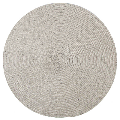 Салфетка сервировочная (плейсмат) "Сasual line" d=38см (бежевая) (min4)(упаковочный пакет)(4/180)