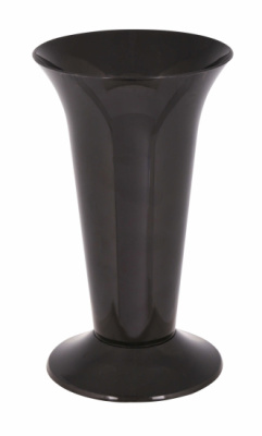 Ваза д/цветов под срезку Д129мм,В217мм (черный) (уп.18)