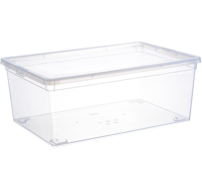 Ящик 10л 370*250*140мм Прозрачный пласт.(1/8)