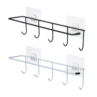 Держатель-планка с крючками д/кухонной утвари, 28х7,5х8см, металл, ПВХ, 2 цв VETTA (20/120)