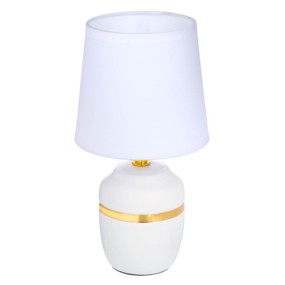 Светильник настольный "Милан", E14, 40 Вт, 220-240В, керамика, текстиль, белый(1/18)