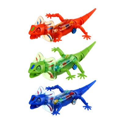 Ящерица с шестерёнками, 3хАА, ABS, свет, звук, движение, 27x12x9см (1/36)