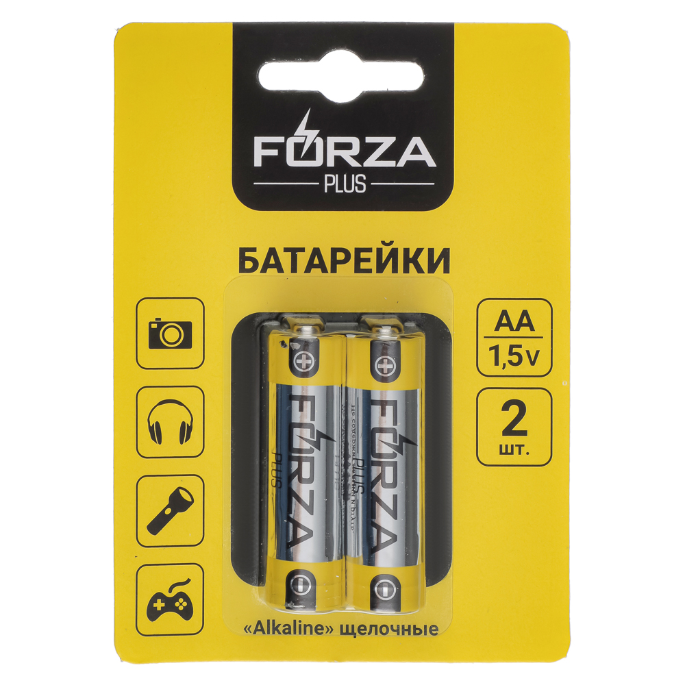Батарейки 2шт щелочная FORZA "ALKALINE"  (тип АА) (LR6) (10/10/200)