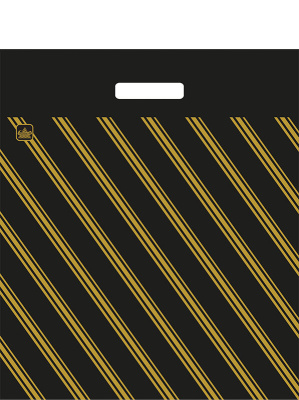 Пакет Золотая полоса штрих код ПВД 55мкм -пакет вырубной 470х400х55см (50/500)