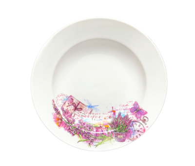 Тарелка глубокая диам. 240 мм Гладкий край Прованс (новый) (фарфор) , р.4 (20)