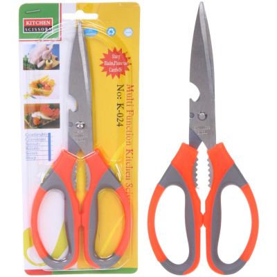 Ножницы кухонные 21см с орехоколом и открывашкой K024 (12/12/240)