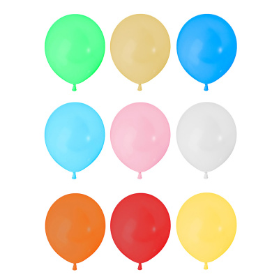 Шары воздушные 10шт "Микс" 9" (металл) (пакет) (10/10/880)