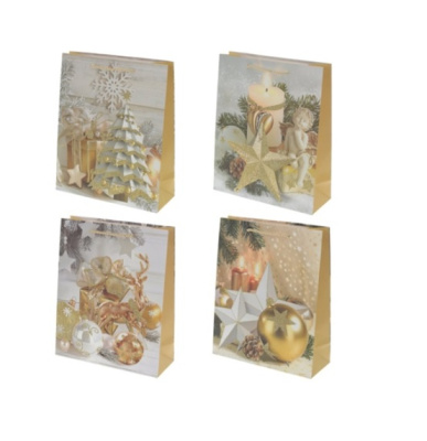 Пакет подарочный (бумага, плотность 210г/м2, блок микс 12шт), L30 W12 H41,5 см, (4в) (12/360)