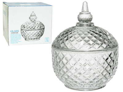 Ваза с крышкой  стекло(1/48)