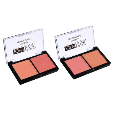 Румяна компактные, 4,6гр, 2 тона, РК-19 ЮНИLOOK (12/144)