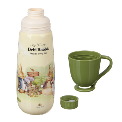 Бутылочка с кружкой 650мл "Зайчата" (1/30/120)