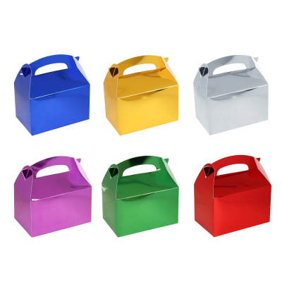 Коробка подарочная, складная, фольгированная, 15x9,2x9,2см, 6 цв (12/12)