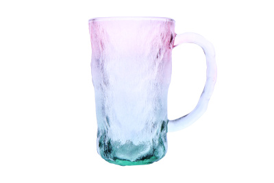 Кружка 325мл Vulcan высокая red/green стекло(6/48)