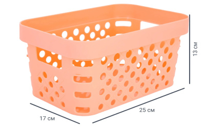 Корзина Eternity 25x17x13см 4л коралл С1227КОРЛ (1/12)