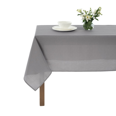 Скатерть текстильная лён с водоотт. проп., 140х230см, Бейкери 100% пэ, серый PROVANCE (1/6/24