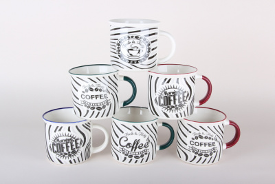 Кружка 320мл Кофе микс,фарф.(12/75)