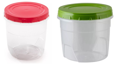 Банка для хранения продуктов 1,0л (2цв) пластик(1/30)