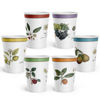 Набор бумажных одноразовых стаканов 6 шт, 250 мл, диз. 1 (1/72)