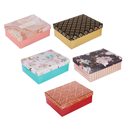 Коробка подарочная 21*16*7,5см,складная с фольгир.слоем,бумага,(5цв) (5/5)