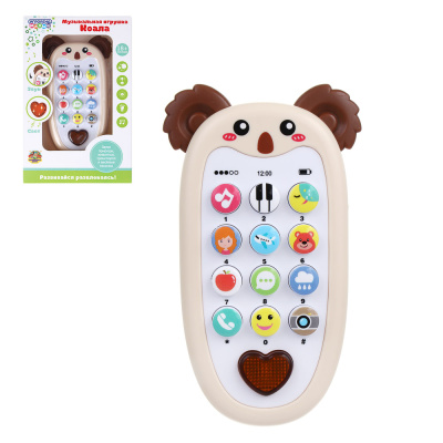 Музыкальная игрушка "Коала", пластик, звук, 18,2х11,5х3,2 см ИГРОЛЕНД (1/72)