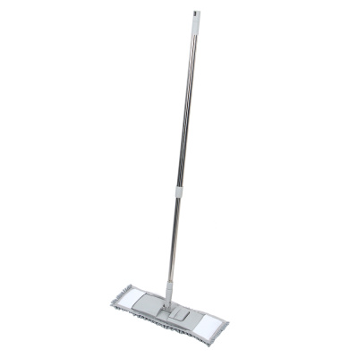 Швабра с насадкой из микрофибры букли, ручка телескоп. сталь 120см VETTA (1/20)