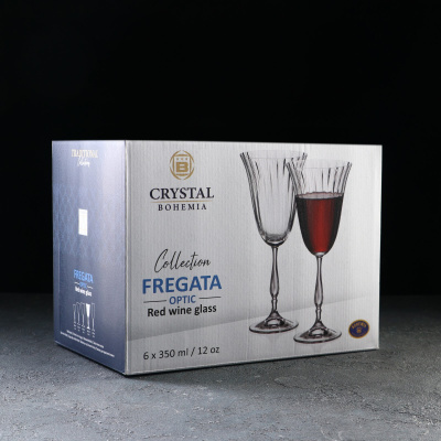 Набор бокалов 6пр 350 мл "FREGATA" для красного вина (1/4)