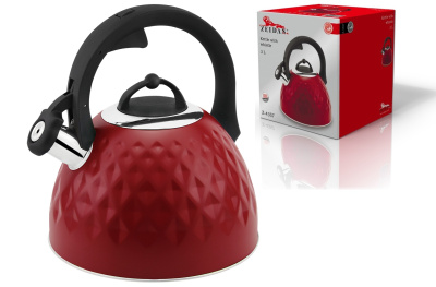 Чайник 3,0л со свистком,нжс,капсул.индукц.дно,фикс.бакелит.ручка, п/у (1/6)