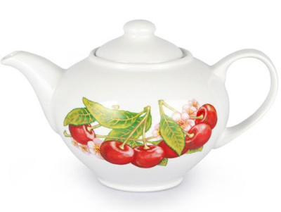 Чайник 1100 мл Удачный Вишня (фарфор) , р.4 (1/6)
