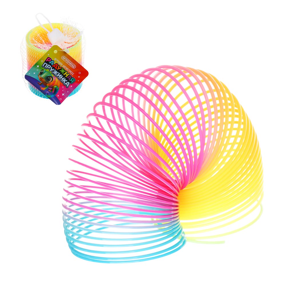 Игрушка антистресс «Радужная пружинка», d=6 см, PVC ИГРОЛЕНД (12/360)