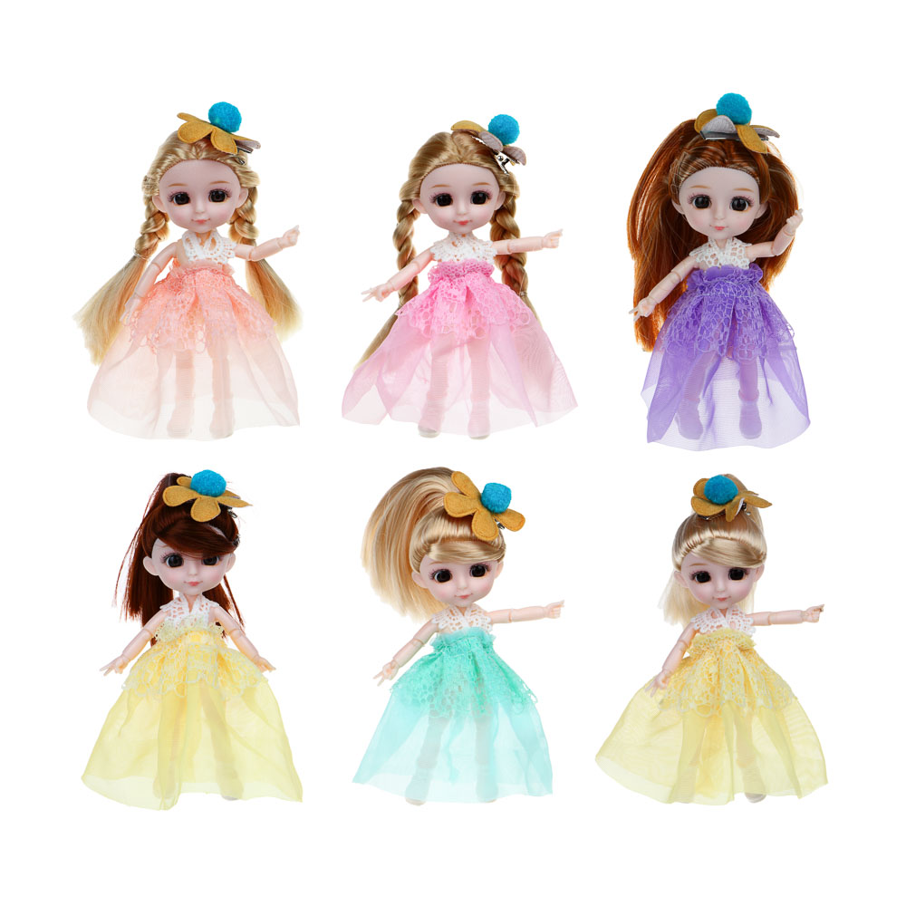 Кукла в виде малышки с аксесс., PVC, полиэстер, 25х19см, 5х10см, 4 диз ИГРОЛЕНД (1/1)