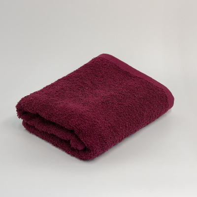 Полотенце махровое МЕРКУРИЙ 50х80, 430 гр./м2, бордовый (1/10)