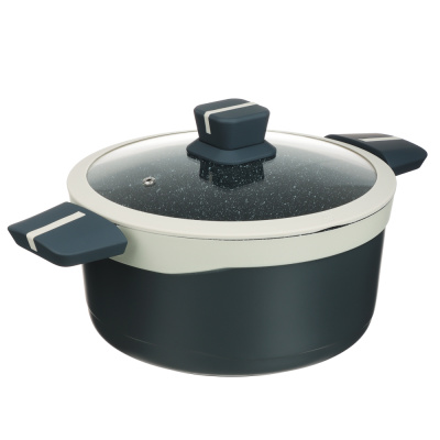 Кастрюля с крышкой литая 4,5л, d24x12см, АП, индукция SATOSHI Кай (1/4)