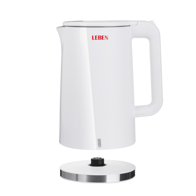 Чайник электрический 1850Вт двойные стенки пластик нерж 1,7л LEBEN (1/8)