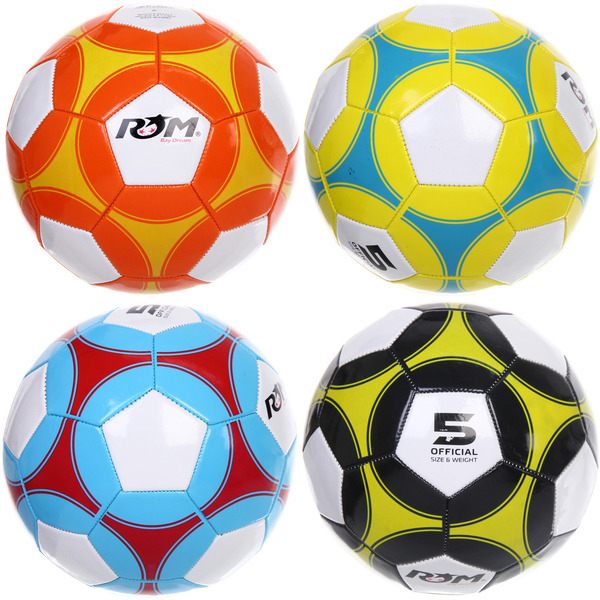 Мяч футбольный ROM RM-1003 (ПВХ, размер 5) (1/60)