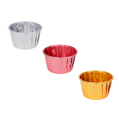 Набор фольгир. форм д/кекса, 12 шт, 3 цвета (золото, бронза, серебро) (12/144)