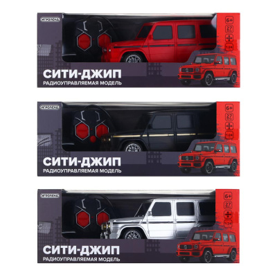 Машина на радиоуправлении "Сити-Джип", свет, 5АА, ABS, 26,5х12х10см, 4 диз (1/36)