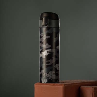 Термос-кружка 450мл "Камуфляж" с крышкой на защелке SATOSHI (нжс) (1/24)