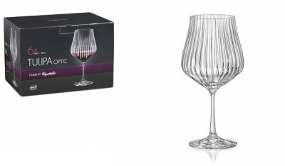 Набор бокалов для вина 600мл 6шт TULIPA OPTIC стекло (1/8)